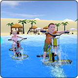 Kids Bicycle Water Surfer Racing icon