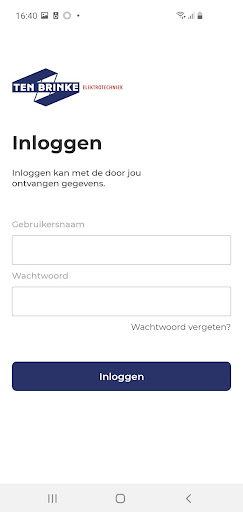 Android application Ten Brinke Elektrotechniek screenshort
