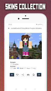 Julia MineGirl Skin for MCPE for Android - Download