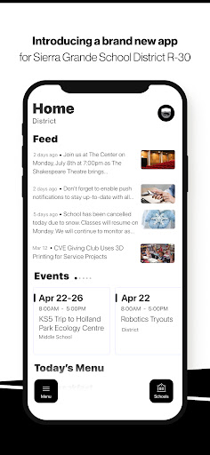 Android application Sierra Grande School screenshort