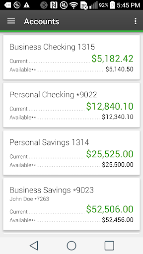 Android application FinWise Bank screenshort