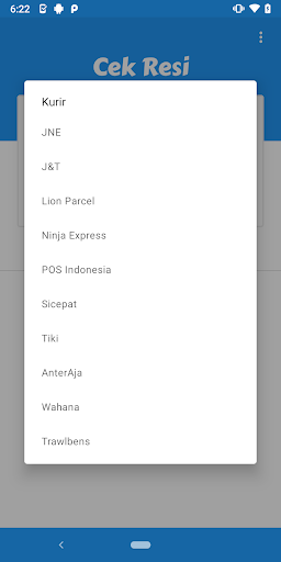 Cek Resi Screen 3