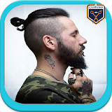 Men Hairstyle With Beard icon