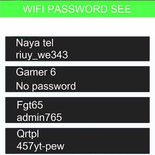 Wifi Password See Screen 2