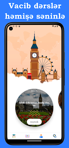 Android application Asan İngilis dili screenshort