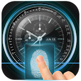 Fingerprint Lock with Analog Clock Prank icon