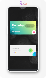 Fuchsia KWGT - Gradient Based Tangkapan layar