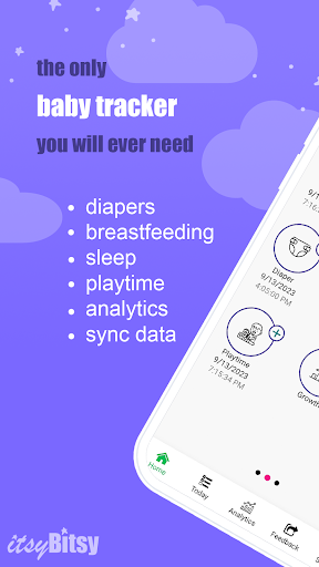 Android application ItsyBitsy: Baby Tracker screenshort