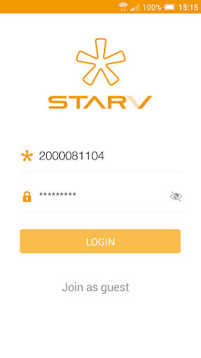 Android application StarV screenshort