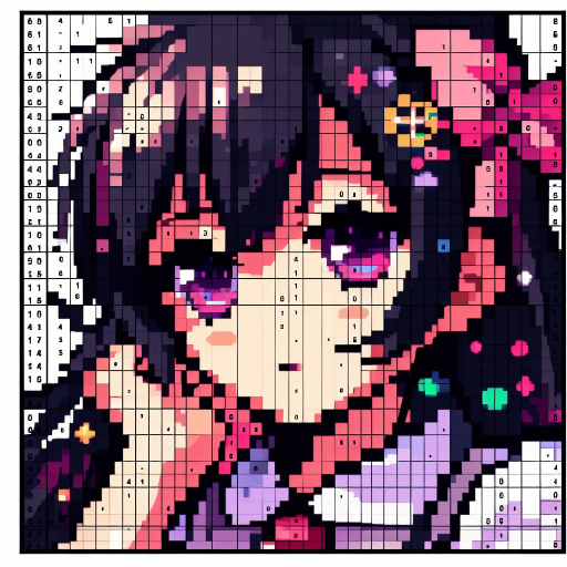 Anime Manga Pixel Art Coloring logo