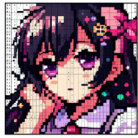 Anime Manga Color by Number - Pixel Art Coloring