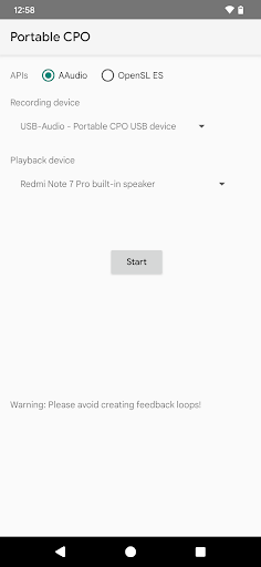 Android application Portable CPO screenshort