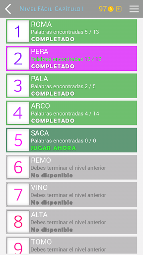 AnagramApp. Palabras Anagramas Captura de Pantalla del Juego Android 4