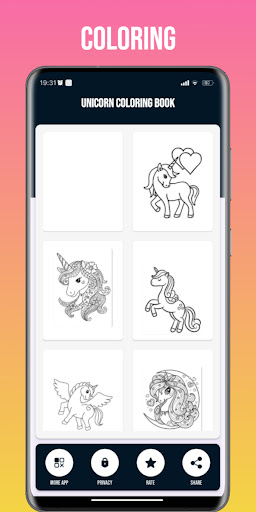 Unicorn Coloring Book Glitter