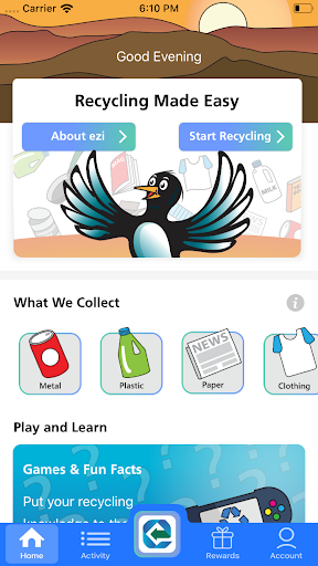 Android application ezi – Recycling Made Easy screenshort