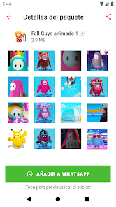 Captura 3 Stickers de Fall Guys para WA android