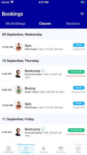 TRIUMPH Fitness Screen 3