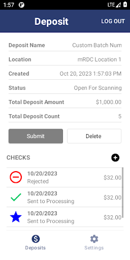Icon Business Bank RDC Screen 2
