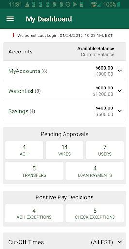 Android application Corporate O2 screenshort