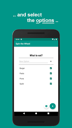 Spin the Wheel Screen 2