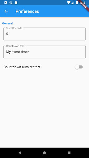 Sportic CountdownTimer Screen 2