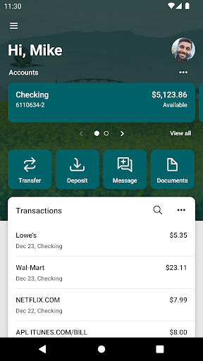 FSWB Mobile Banking Screen 2