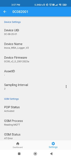 Inova Config App Screen 3
