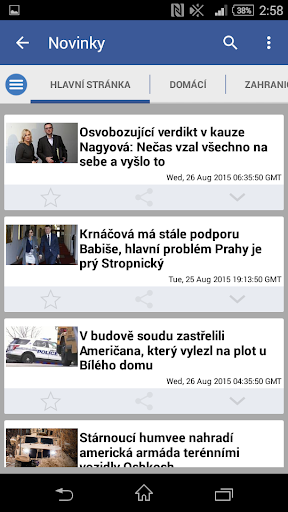 Android application Czech News screenshort