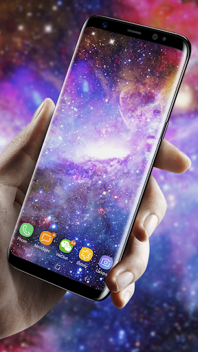Android application Ice Galaxy Cluster Live Wallpa screenshort