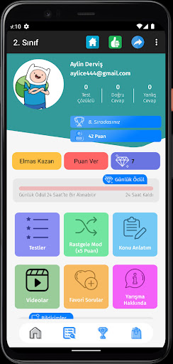 Android application 2. Sınıf Tüm Dersler Test Çöz screenshort