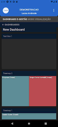 Android application Dashboard - e-Gestão screenshort