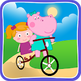 Hippo and Clara: Animated Puzzles icon