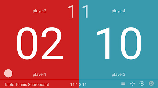 Table Tennis Scoreboard Screen 2
