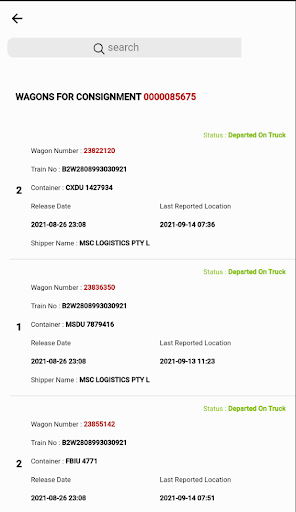 Transnet Online Screen 2