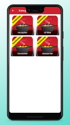 Danish Recipes - Food App Screen 2