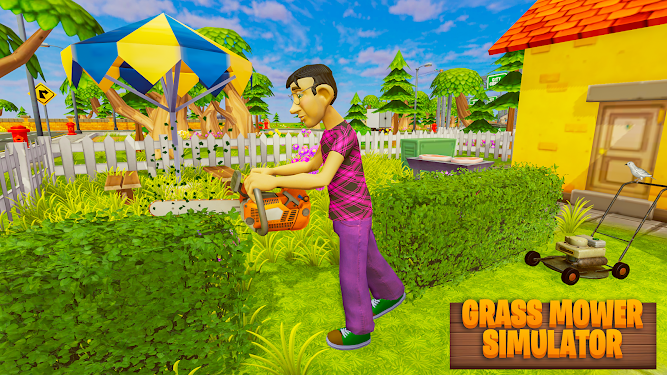 #2. Lawn Grass Cutting Mowing Sim (Android) By: Doorment Games