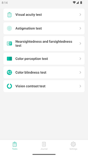 Android application Eye Health Manager screenshort