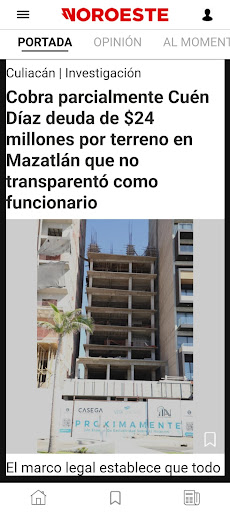 Android application Noroeste screenshort