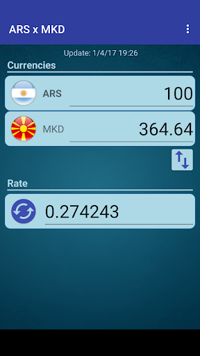 Android application Arg. Peso x Macedonian Denar screenshort