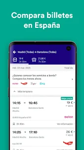 Trainline: billetes de tren