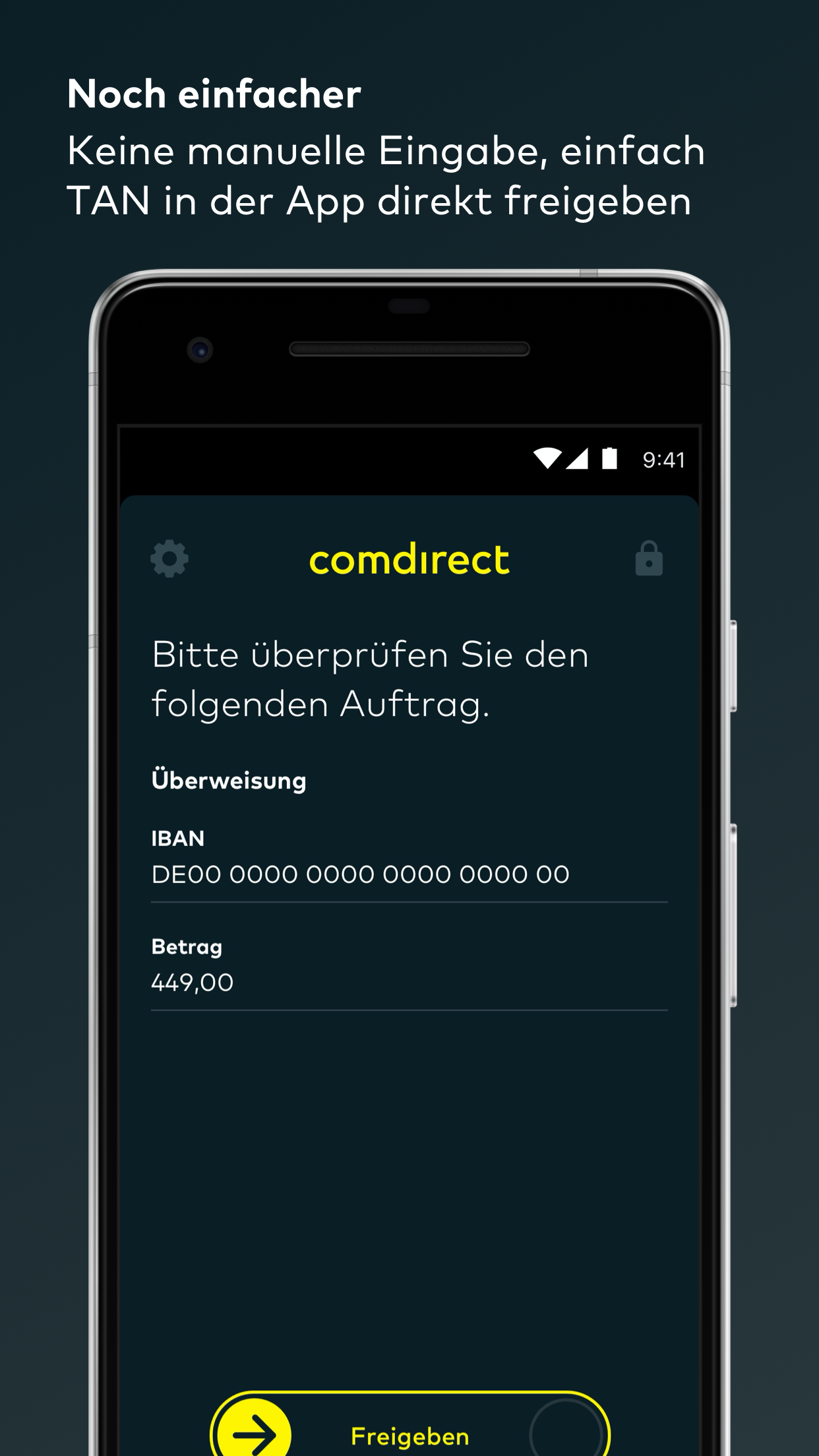 Android application comdirect photoTAN App screenshort