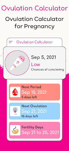 Android application Ovulation Calculator & Tracker screenshort