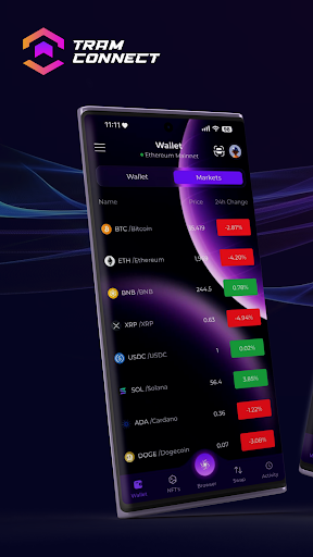 Android application TRAMConnect screenshort