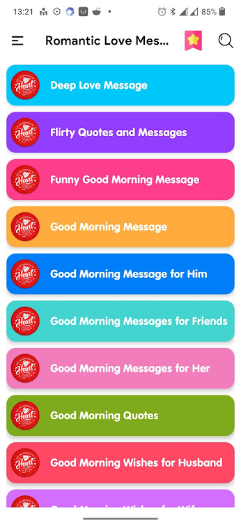 Love Messages Romantic SMS - 1.2 - (Android)