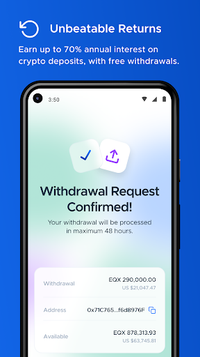 EQIFi | Hold & Transfer Crypto Screen 3
