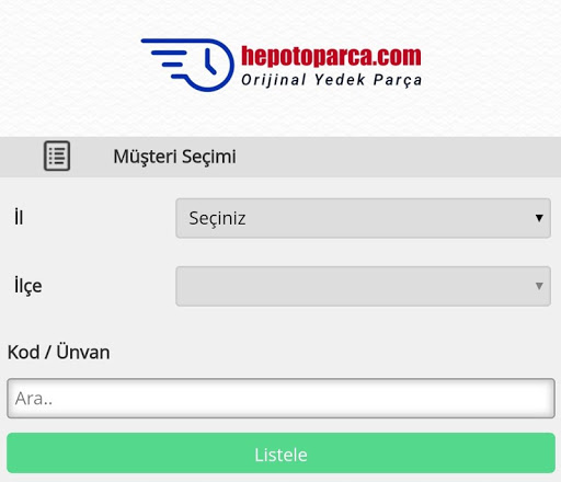 Hep Otomotiv B2B Screen 3
