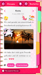 Einhorn-Tagebuch (mit Schloss) Screenshot