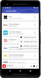 Radios de Belgique en direct Capture d'écran