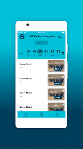 UWTSD Sports - Lampeter Screen 3