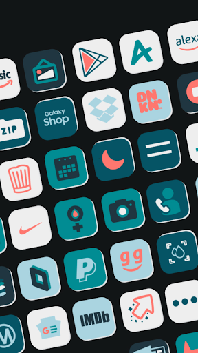 Android application Flat Green Squares Icon Pack screenshort